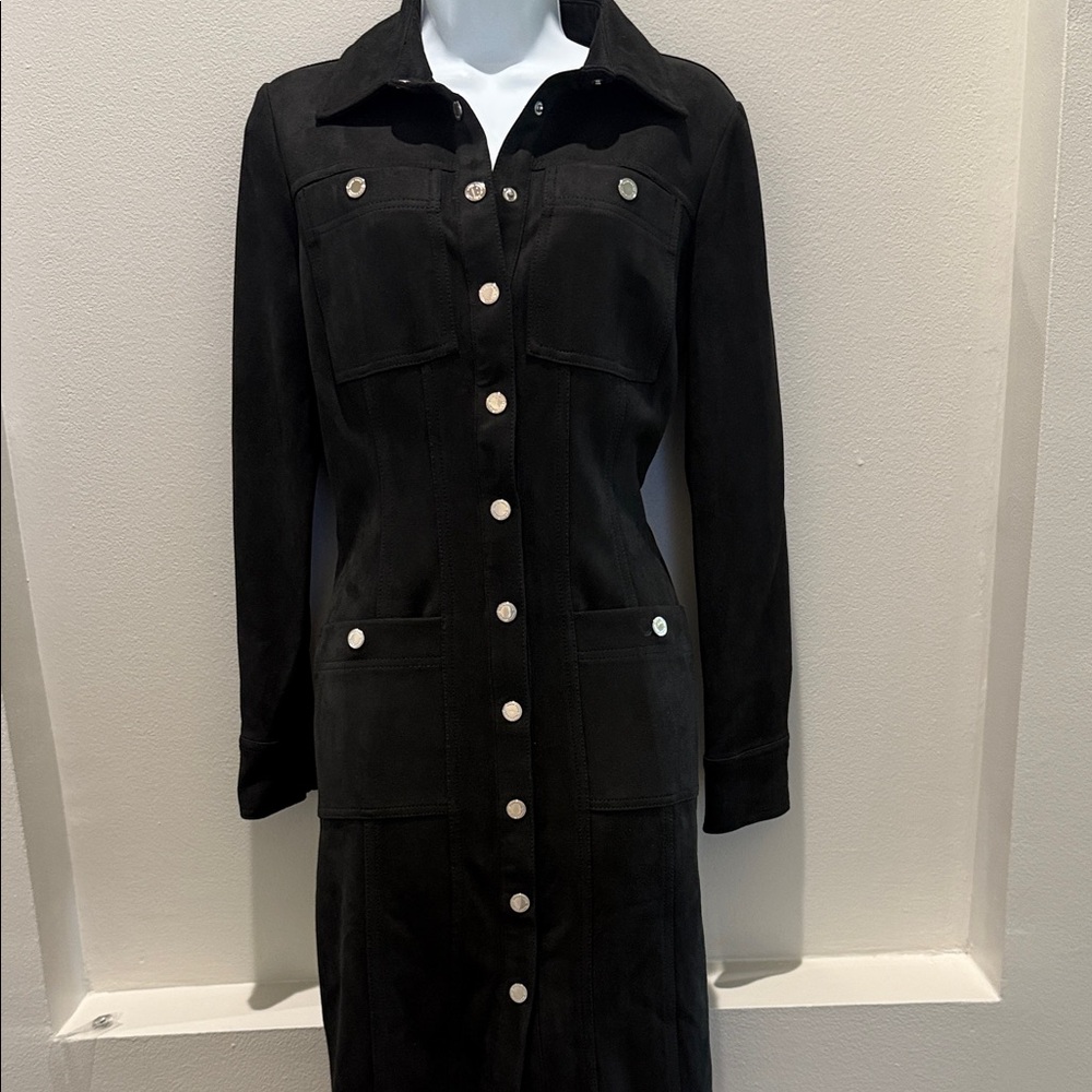 WHBM Faux Suede shirt dress